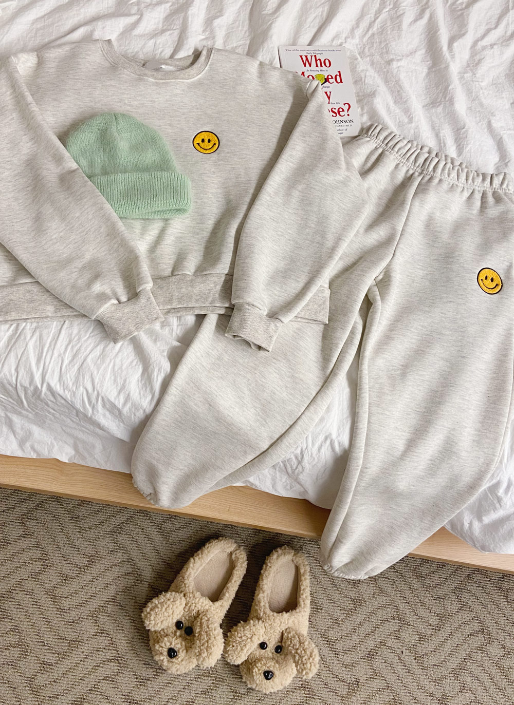 裏起毛スマイルボアパッチスウェット&ジョガーパンツSET | DHOLIC | 詳細画像11