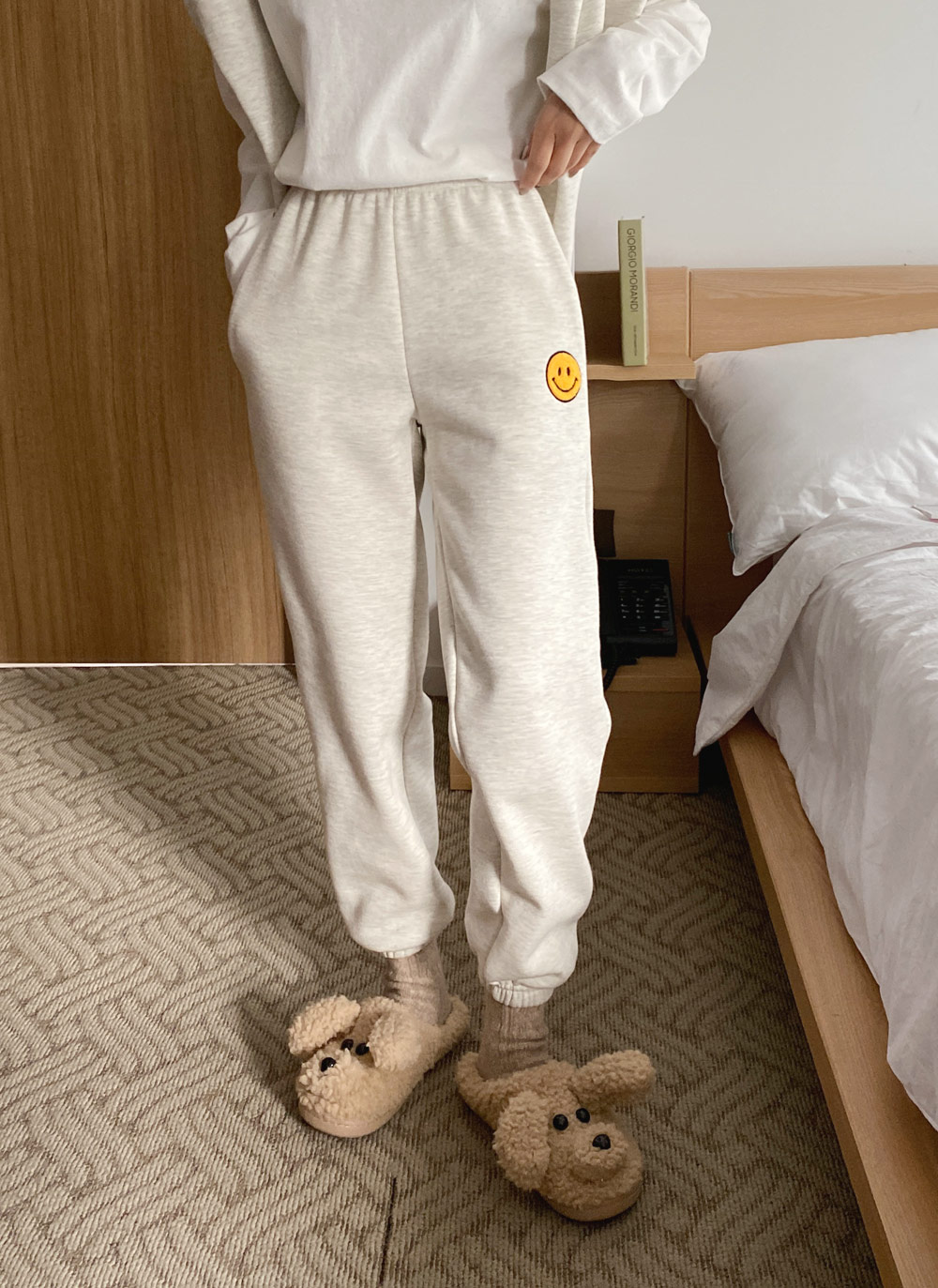 裏起毛スマイルボアパッチスウェット&ジョガーパンツSET | DHOLIC | 詳細画像17