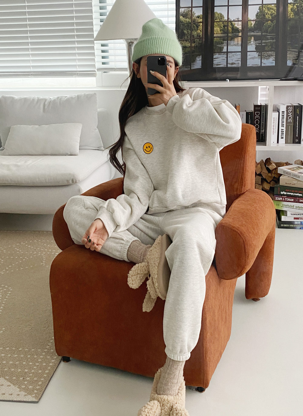 裏起毛スマイルボアパッチスウェット&ジョガーパンツSET | DHOLIC | 詳細画像18