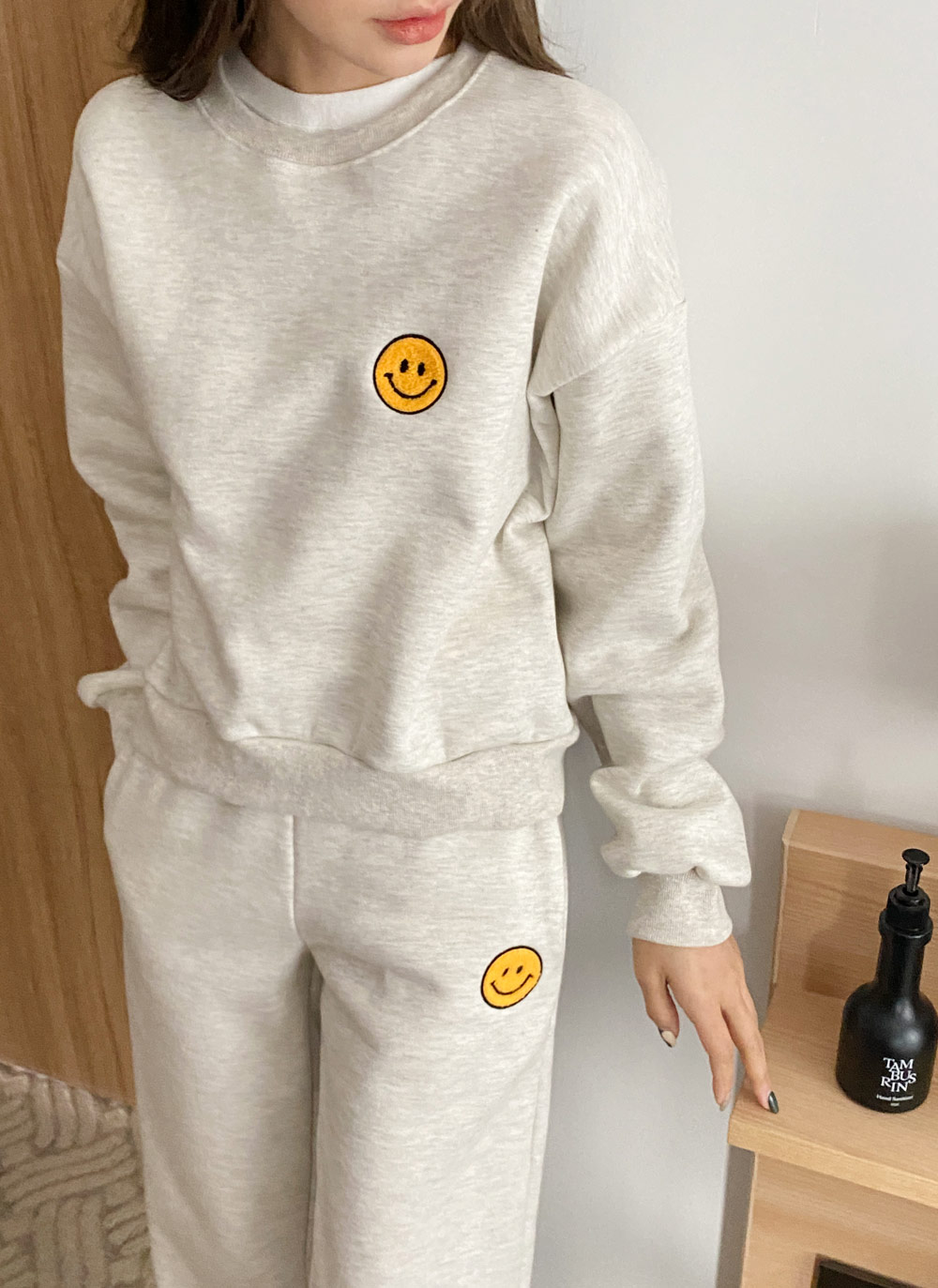 裏起毛スマイルボアパッチスウェット&ジョガーパンツSET | DHOLIC | 詳細画像20