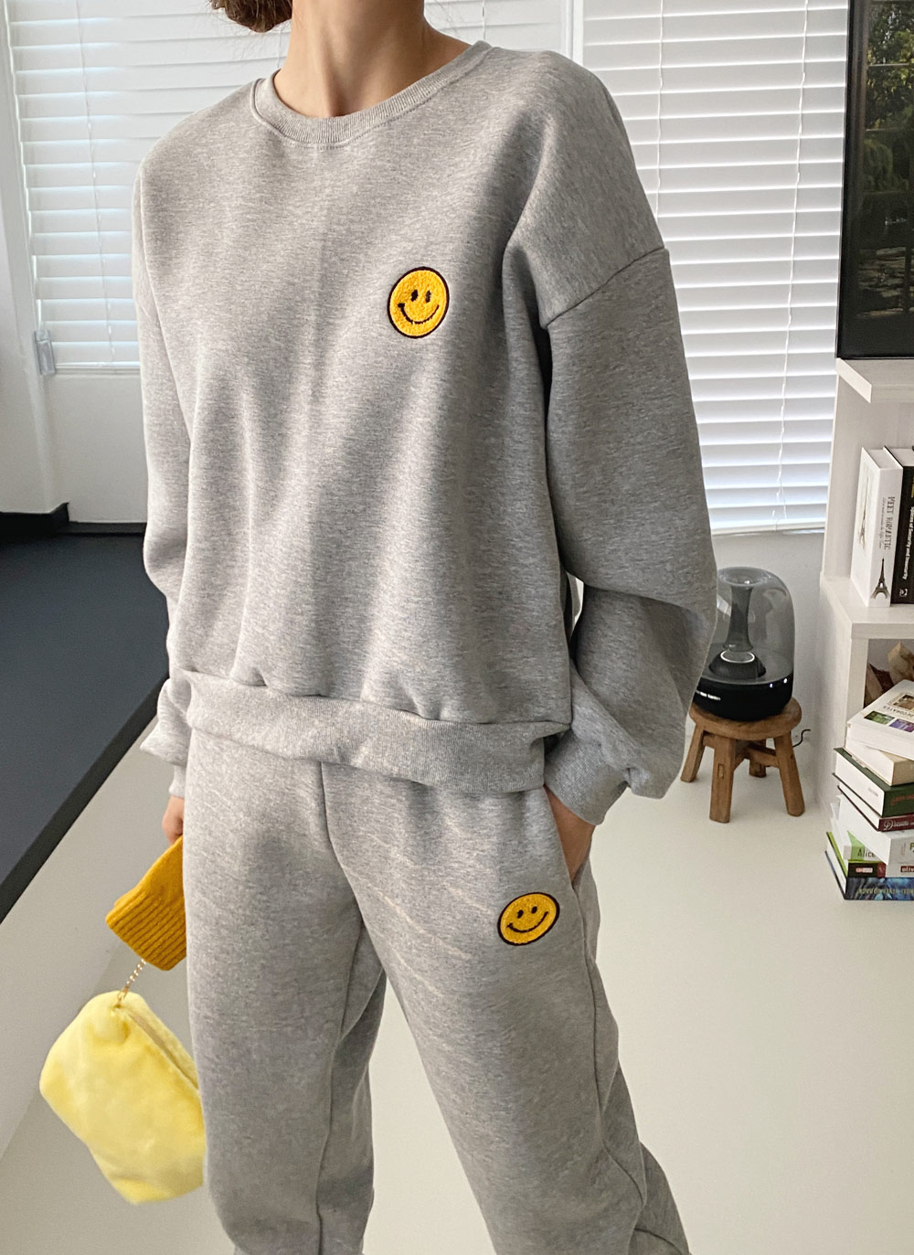 裏起毛スマイルボアパッチスウェット&ジョガーパンツSET | DHOLIC | 詳細画像25