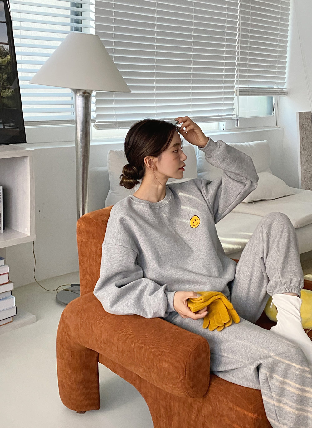 裏起毛スマイルボアパッチスウェット&ジョガーパンツSET | DHOLIC | 詳細画像26