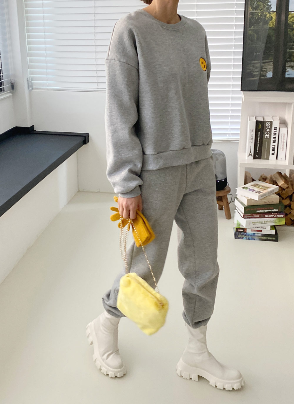 裏起毛スマイルボアパッチスウェット&ジョガーパンツSET | DHOLIC | 詳細画像27