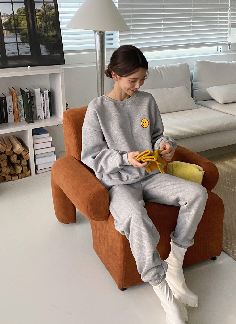 裏起毛スマイルボアパッチスウェット&ジョガーパンツSET | DHOLIC | 詳細画像29