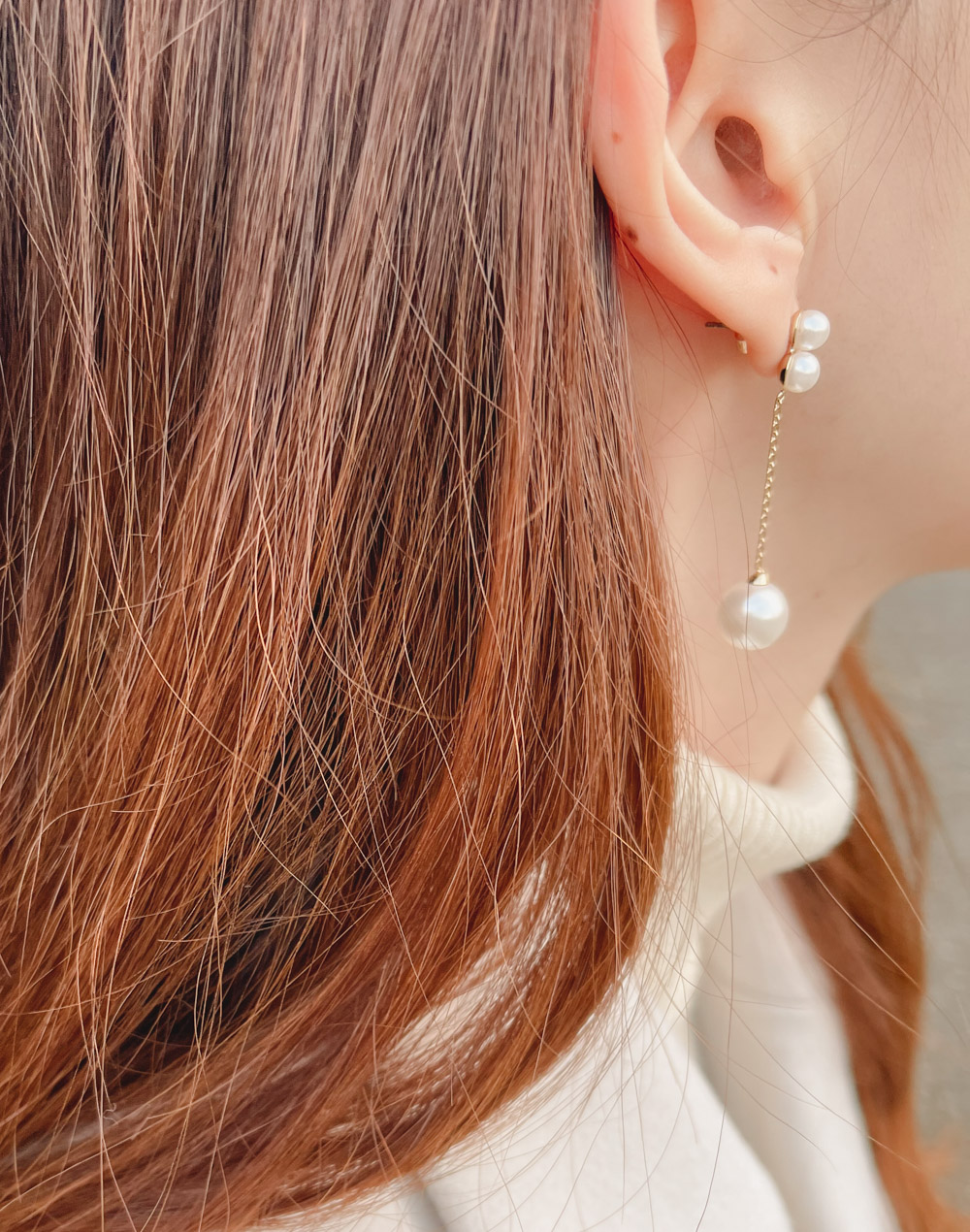 チェーンパールピアス | レディースファッション通販 - DHOLIC