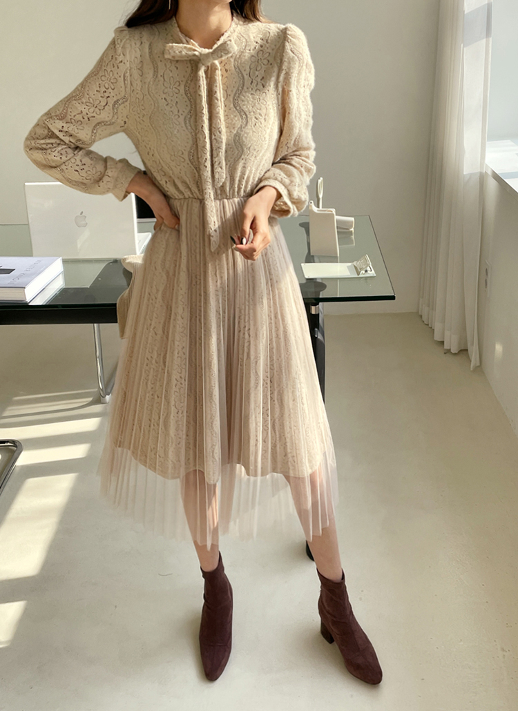 ニットベスト 起毛レースチュールワンピースset 全1色 E セットアップ その他 レディースファッション通販 Dholic ディーホリック