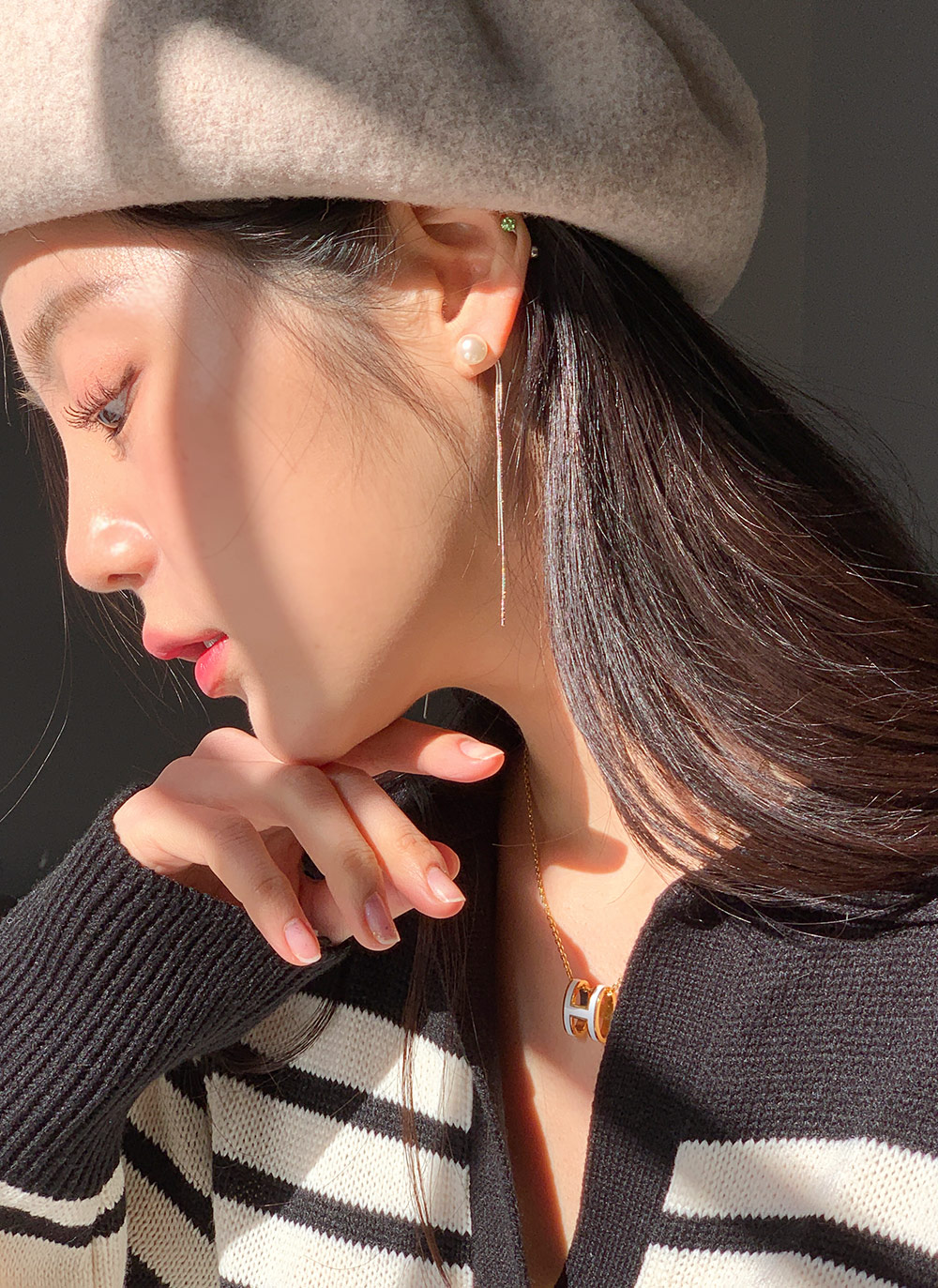フェイクパールドロップピアス・全2色 | DHOLIC | 詳細画像5