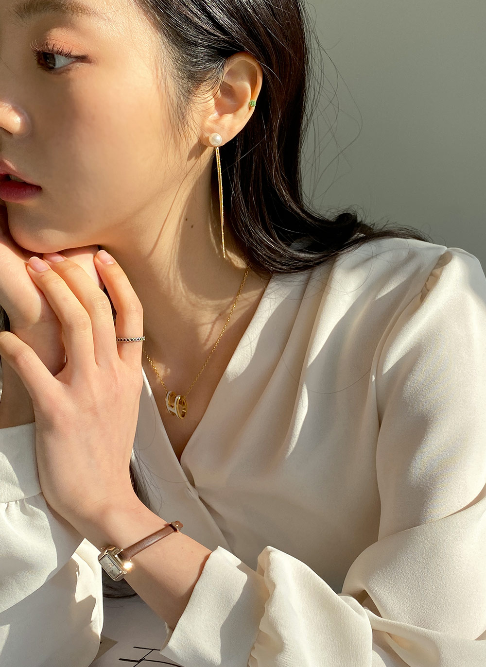 フェイクパールドロップピアス・全2色 | DHOLIC | 詳細画像14