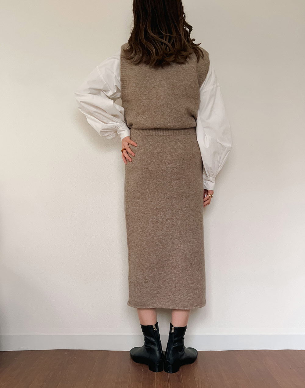 knit vest&skirt setup | 詳細画像5