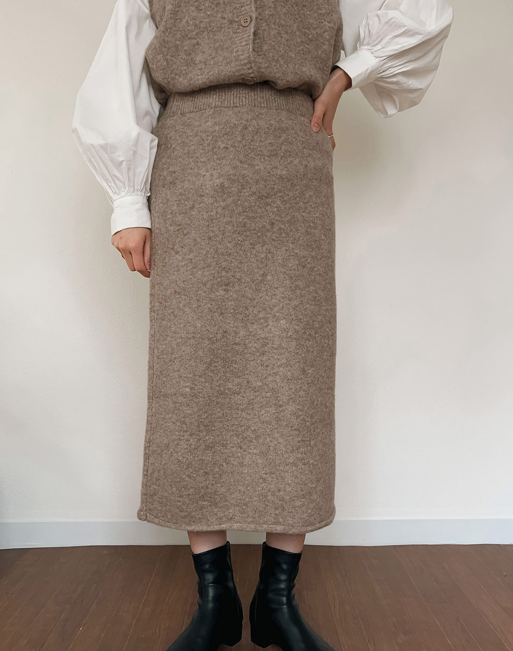 knit vest&skirt setup | 詳細画像9