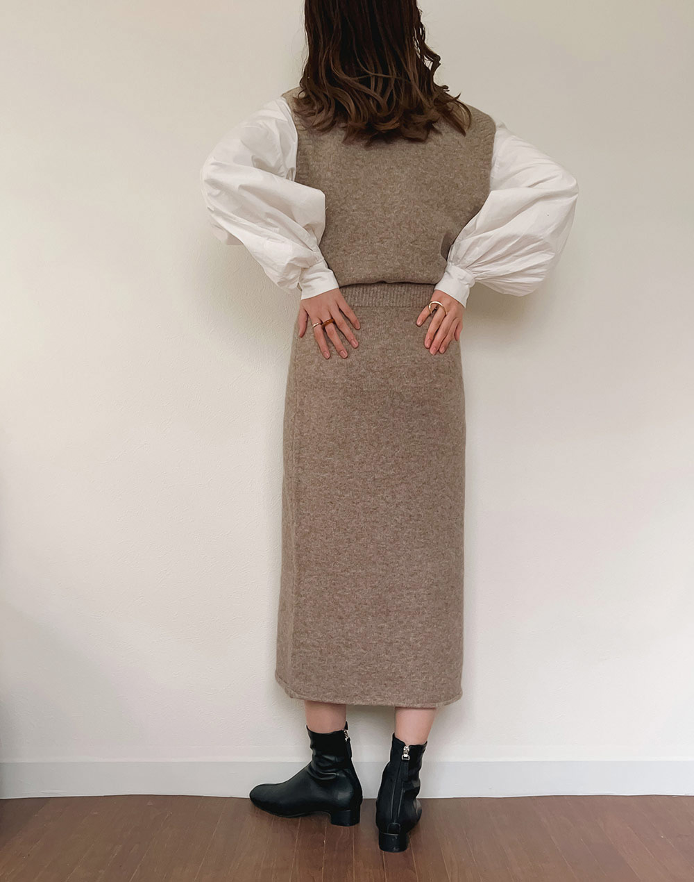 knit vest&skirt setup | 詳細画像11