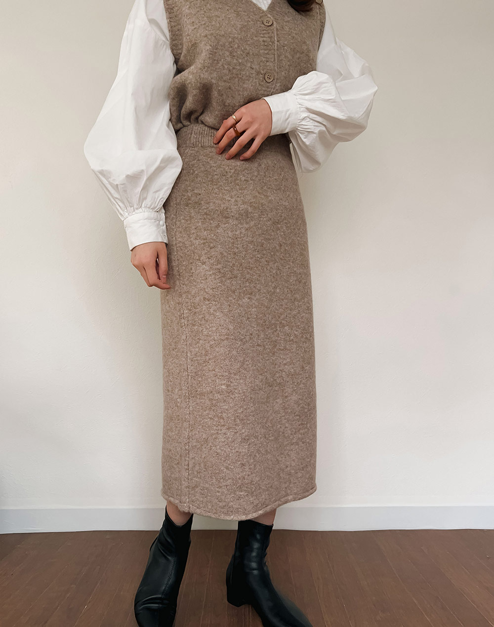 knit vest&skirt setup | 詳細画像17