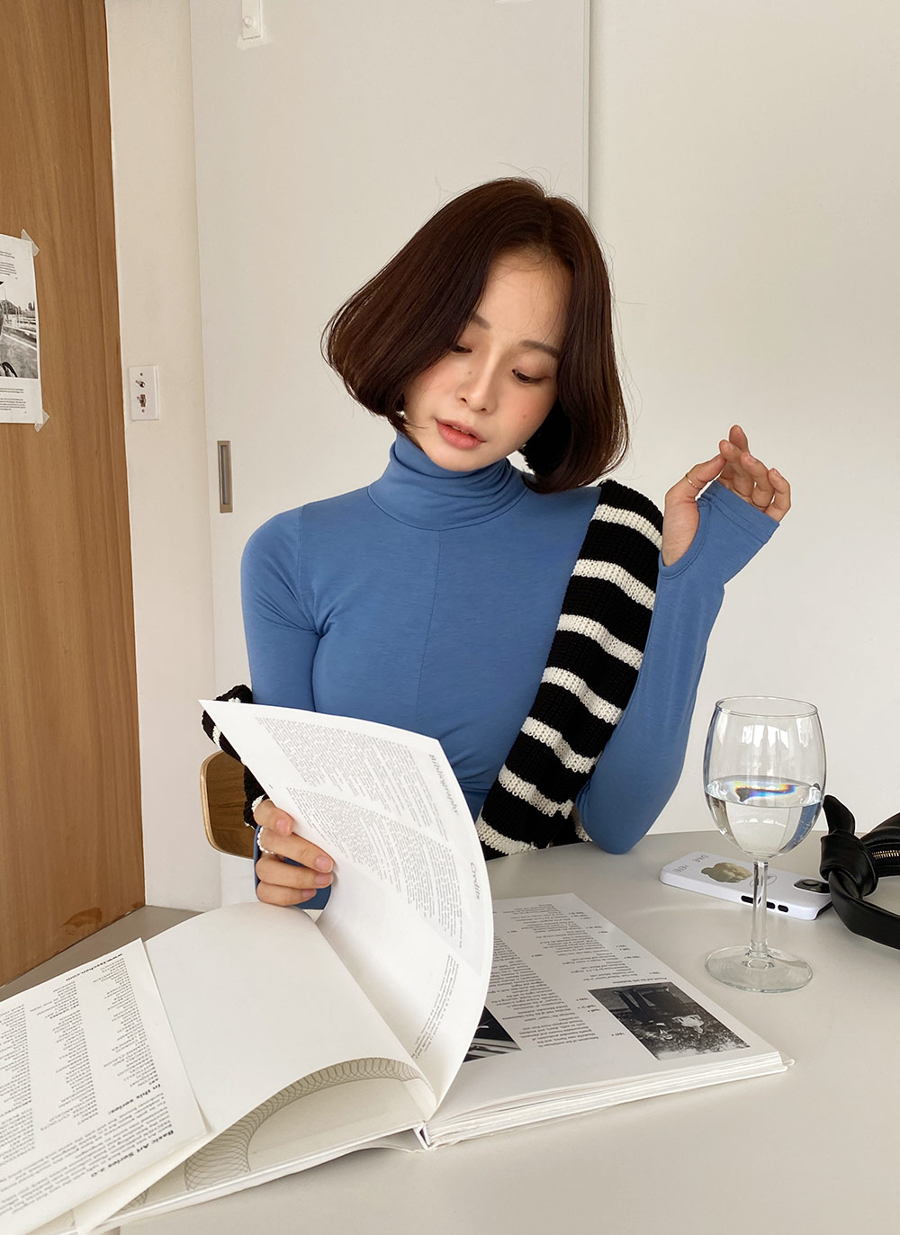 裏起毛ツイストフィンガーホールハイネックTシャツ・全5色 | DHOLIC | 詳細画像11