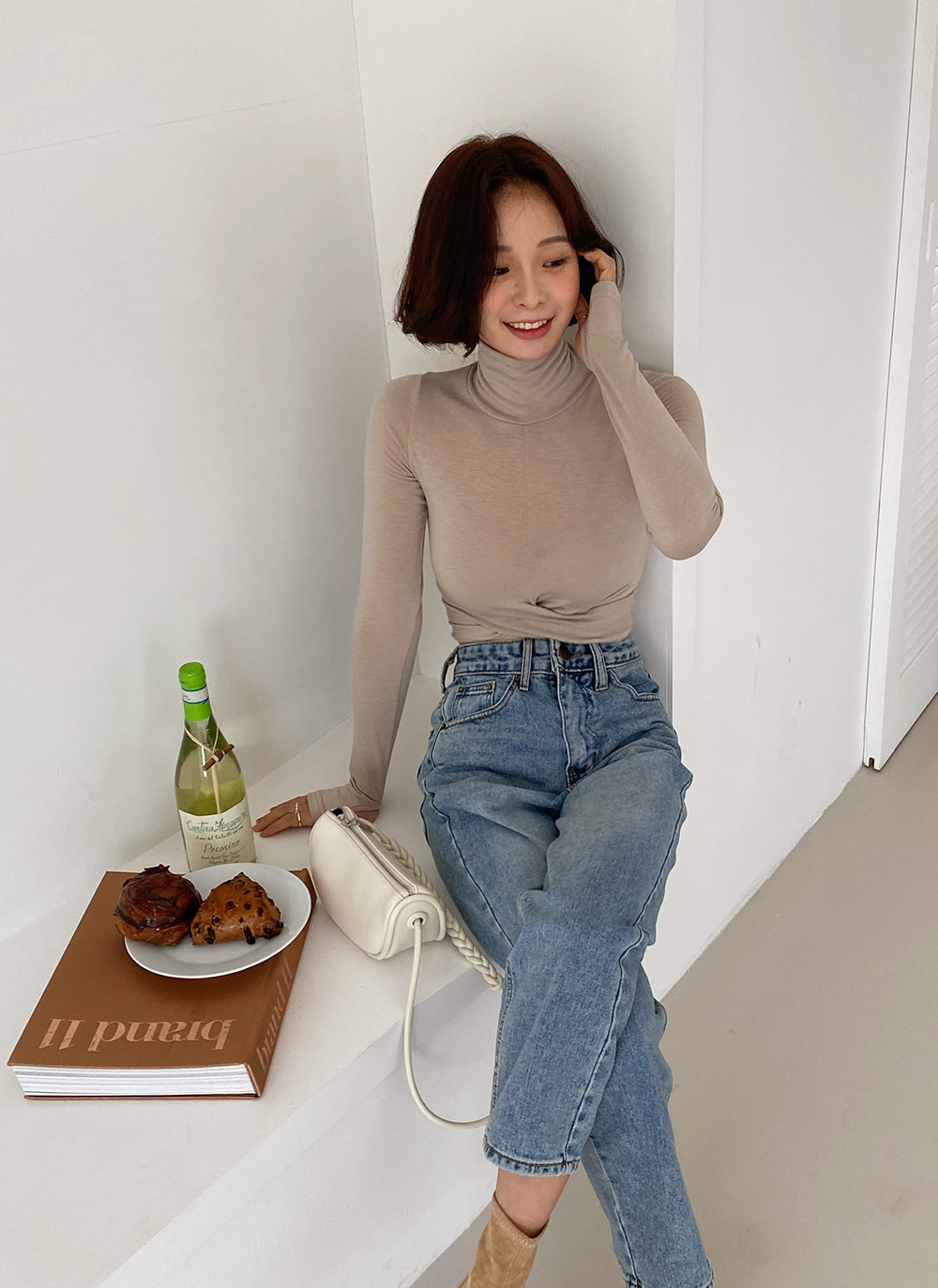 裏起毛ツイストフィンガーホールハイネックTシャツ・全5色 | DHOLIC | 詳細画像23