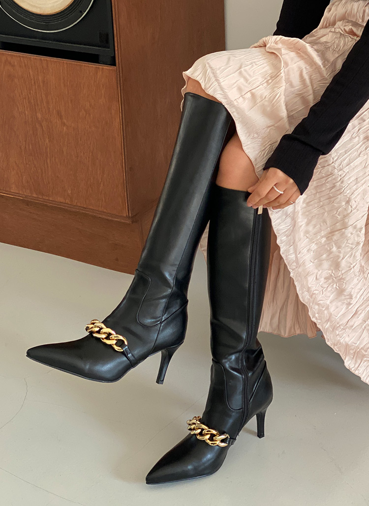 【専用】Christian Louboutin チェーン ロングブーツBLACK 専用】Christian Louboutin チェーン ロングブーツBLACK