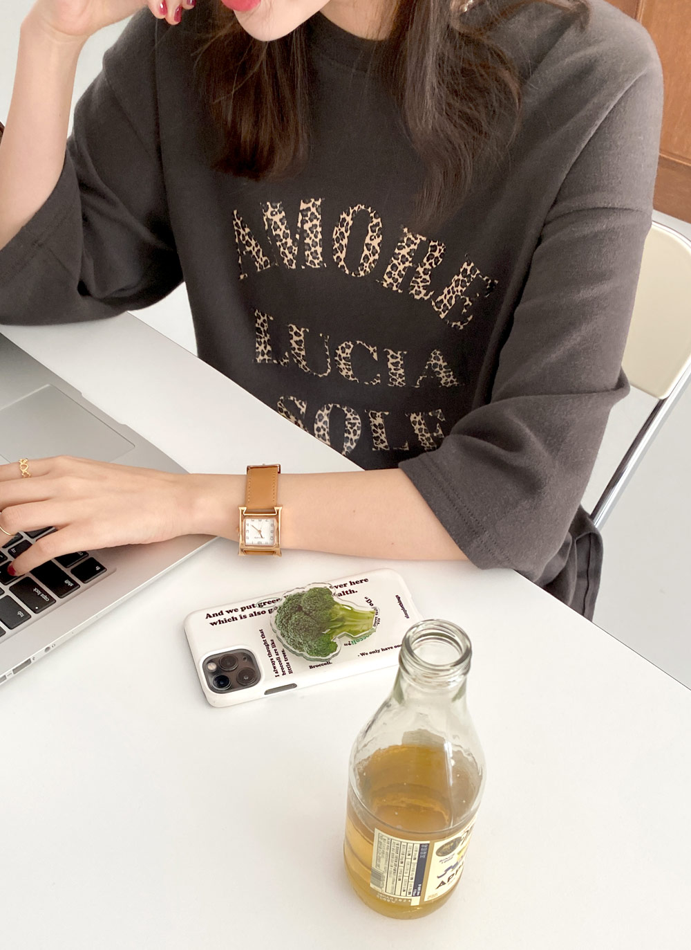 レオパードレタリング半袖Tシャツ・全3色 | DHOLIC | 詳細画像8