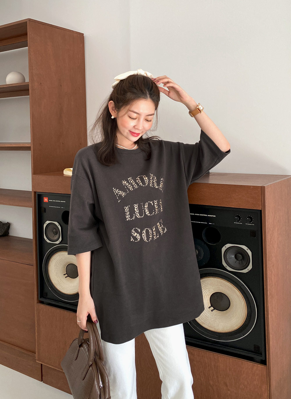 レオパードレタリング半袖Tシャツ・全3色 | DHOLIC | 詳細画像14