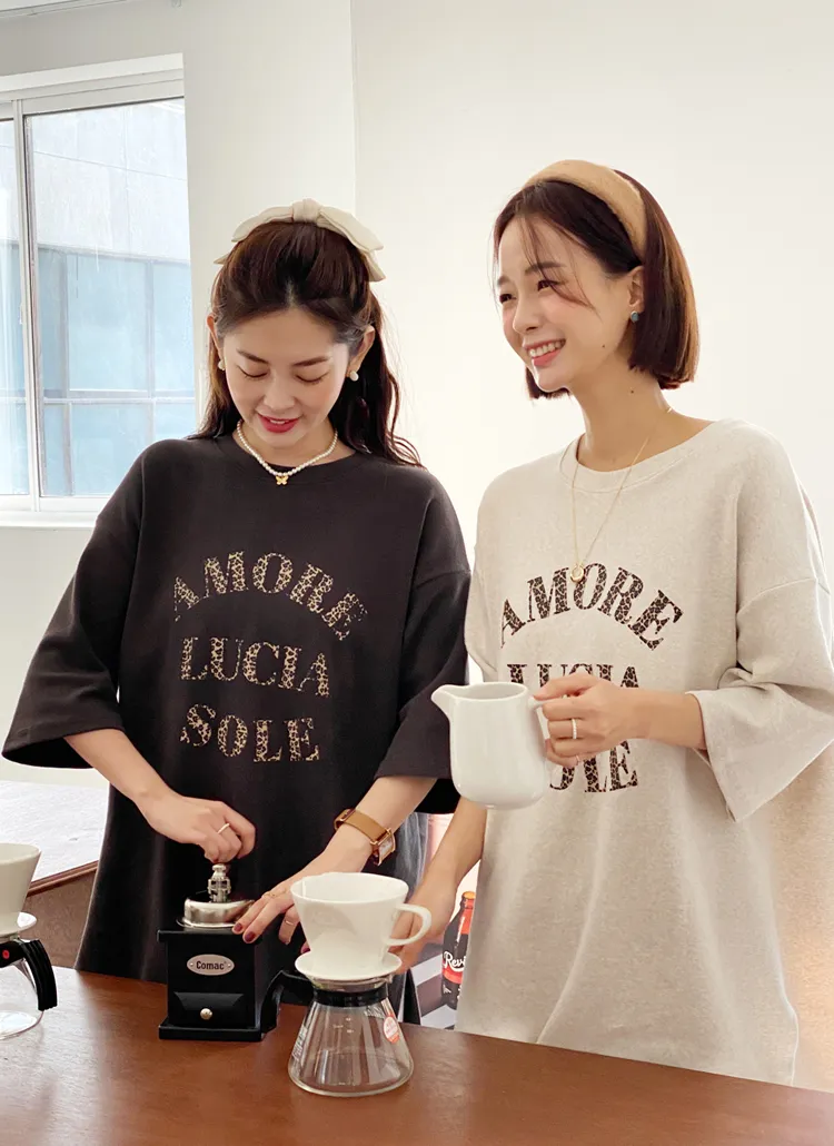 レオパードレタリング半袖Tシャツ・全3色 | DHOLIC | 詳細画像1