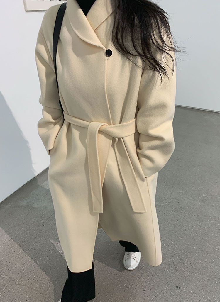 ストラップ付ショールカラーハンドメイドコート P アウター コート レディースファッション通販 Dholic ディーホリック