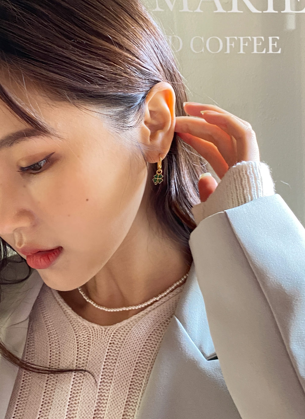 2TYPEフラワー&クローバーピアス・全2色 | レディースファッション通販