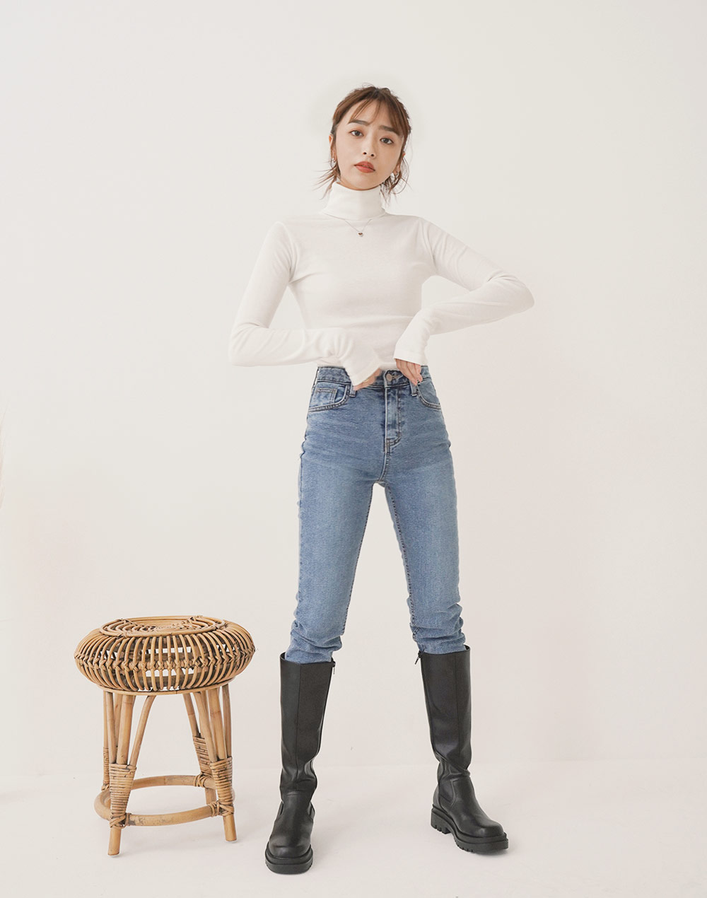 finger hole turtleneck t-shirt | 詳細画像7