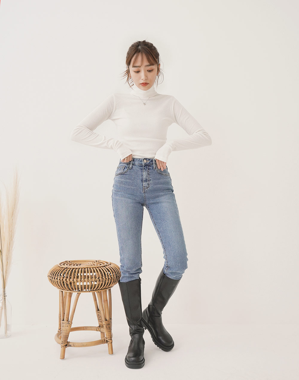 finger hole turtleneck t-shirt | 詳細画像8