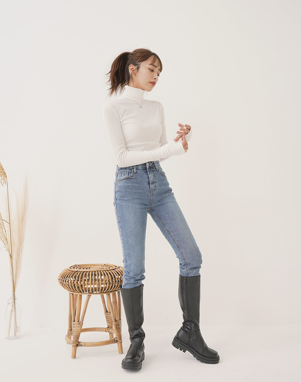finger hole turtleneck t-shirt | 詳細画像10