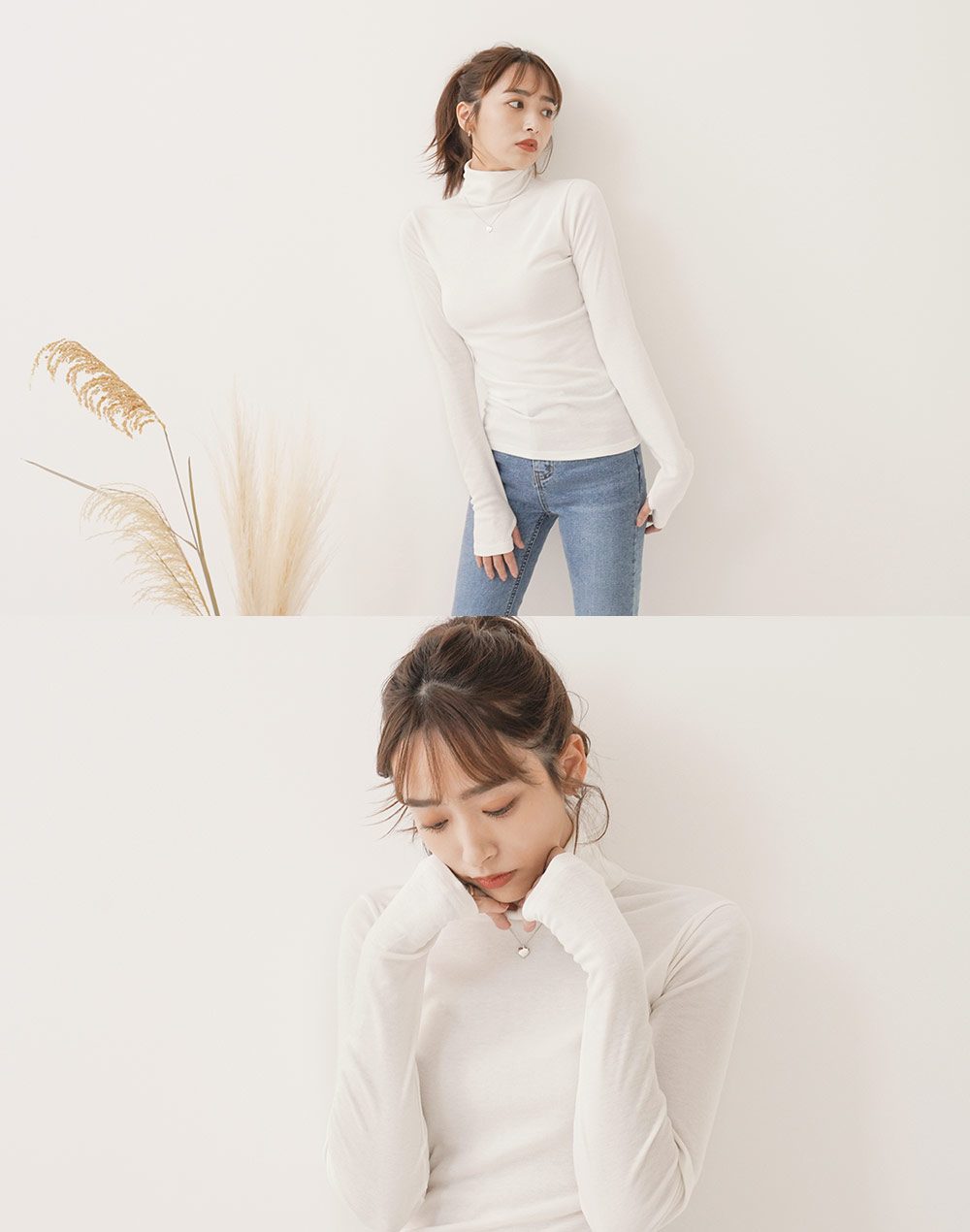 finger hole turtleneck t-shirt | 詳細画像12
