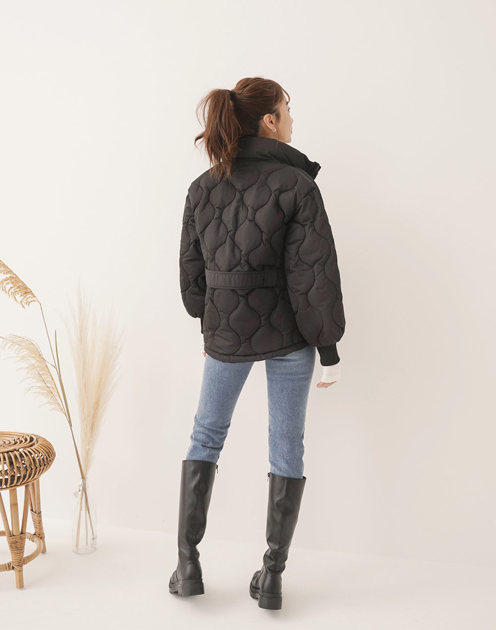 belt set quilting jumper | 詳細画像10