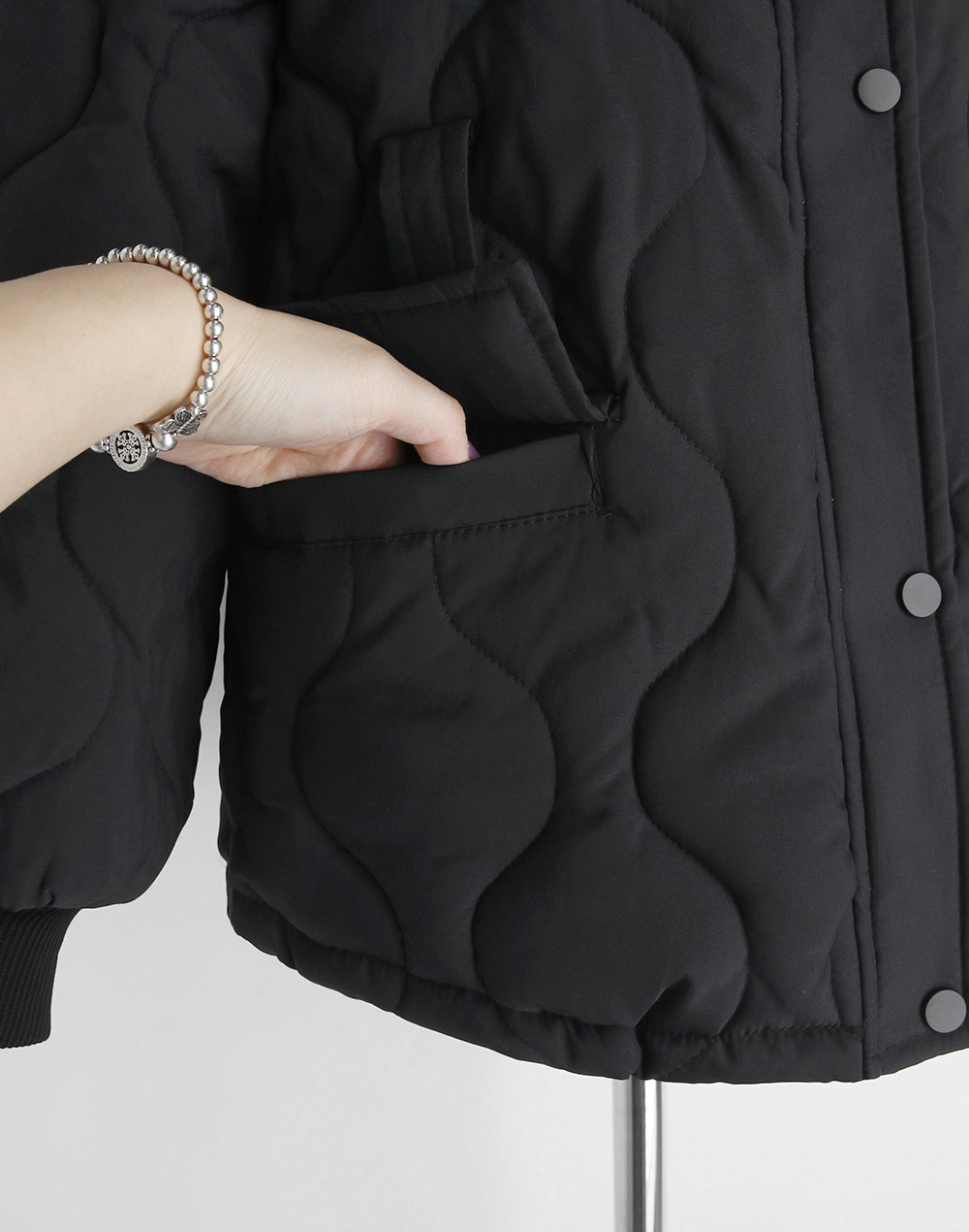 belt set quilting jumper | 詳細画像27