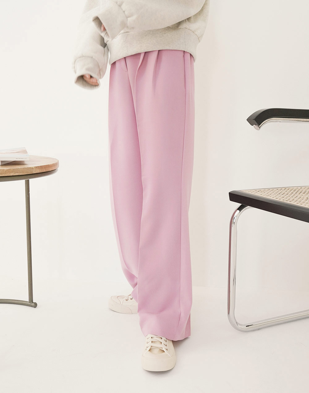 wide two tucks slacks | 詳細画像4
