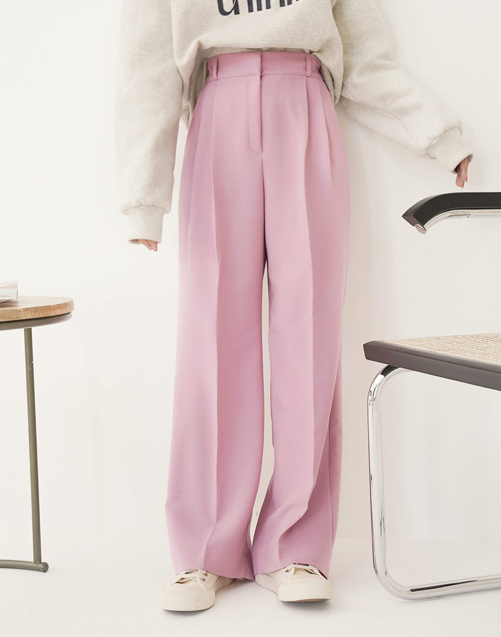 wide two tucks slacks | 詳細画像13