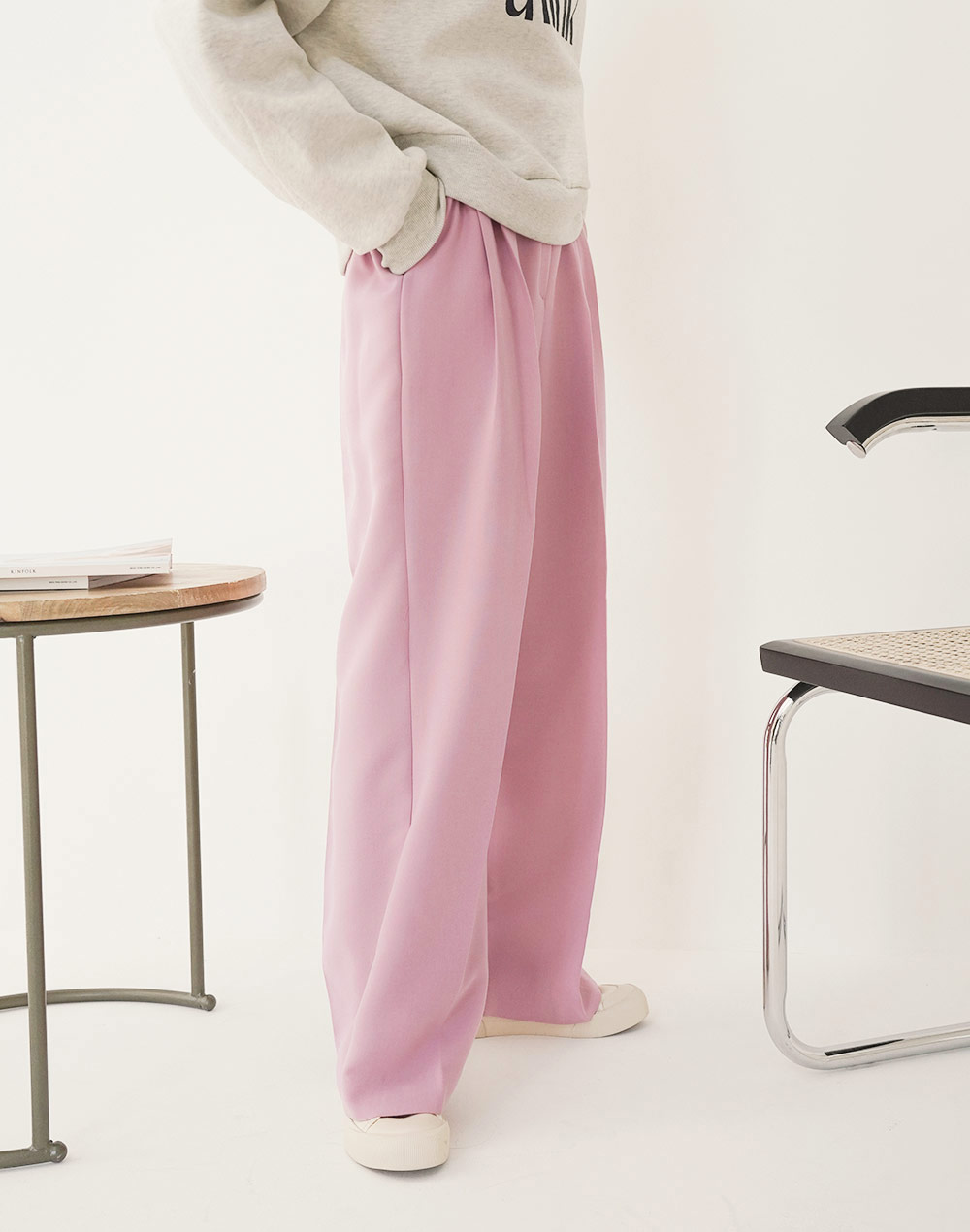 wide two tucks slacks | 詳細画像14