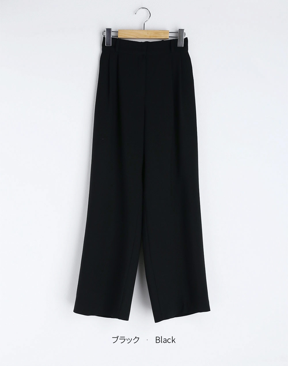 wide two tucks slacks | 詳細画像17