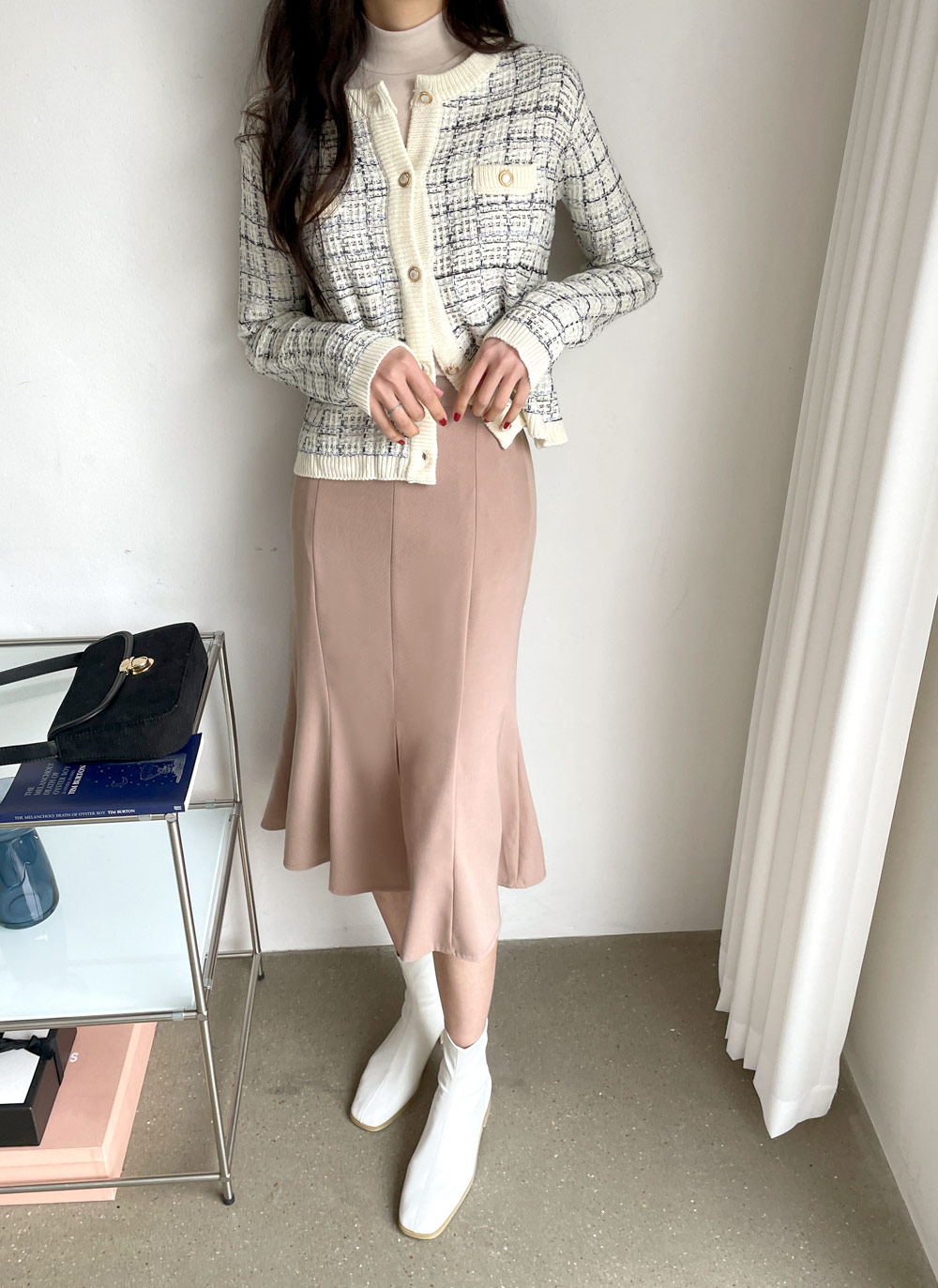 ツイード風ゴールドボタンカーディガン | DHOLIC | 詳細画像4