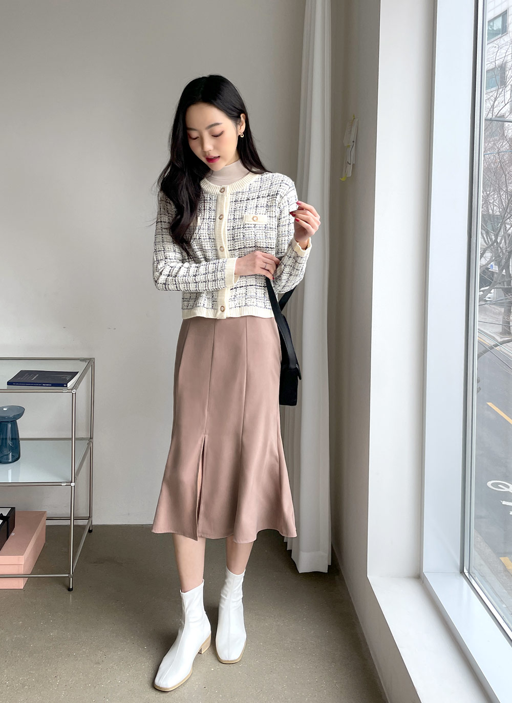 ツイード風ゴールドボタンカーディガン | DHOLIC | 詳細画像9