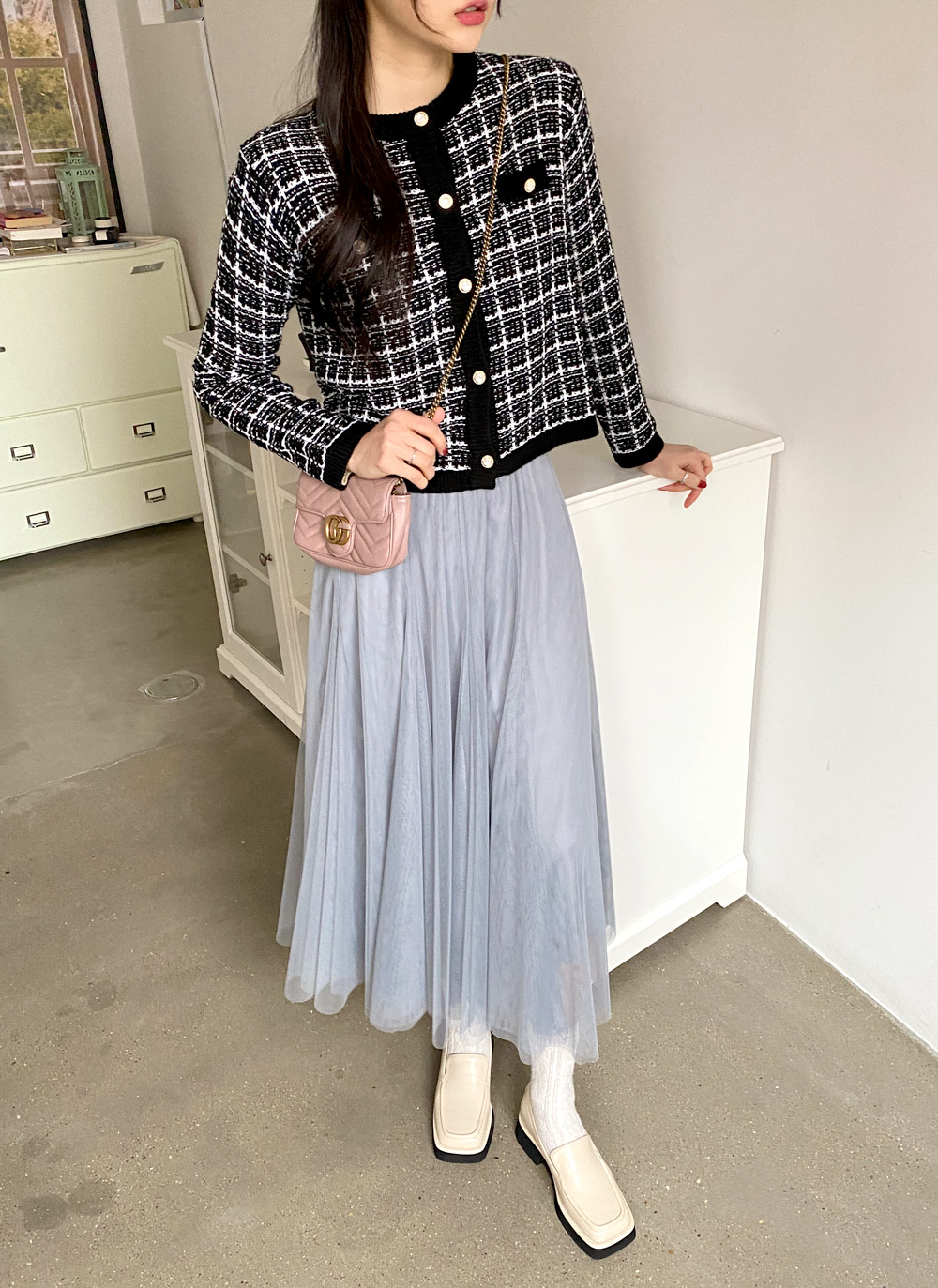 ツイード風ゴールドボタンカーディガン | DHOLIC | 詳細画像20