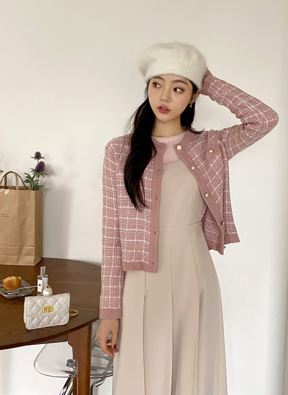 ツイード風ゴールドボタンカーディガン | DHOLIC | 詳細画像22