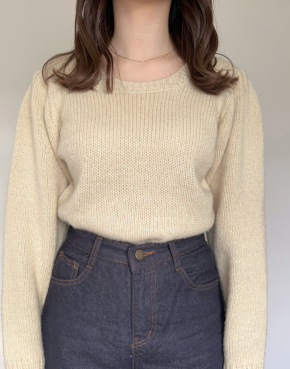 square neck alpaca knit | 詳細画像3