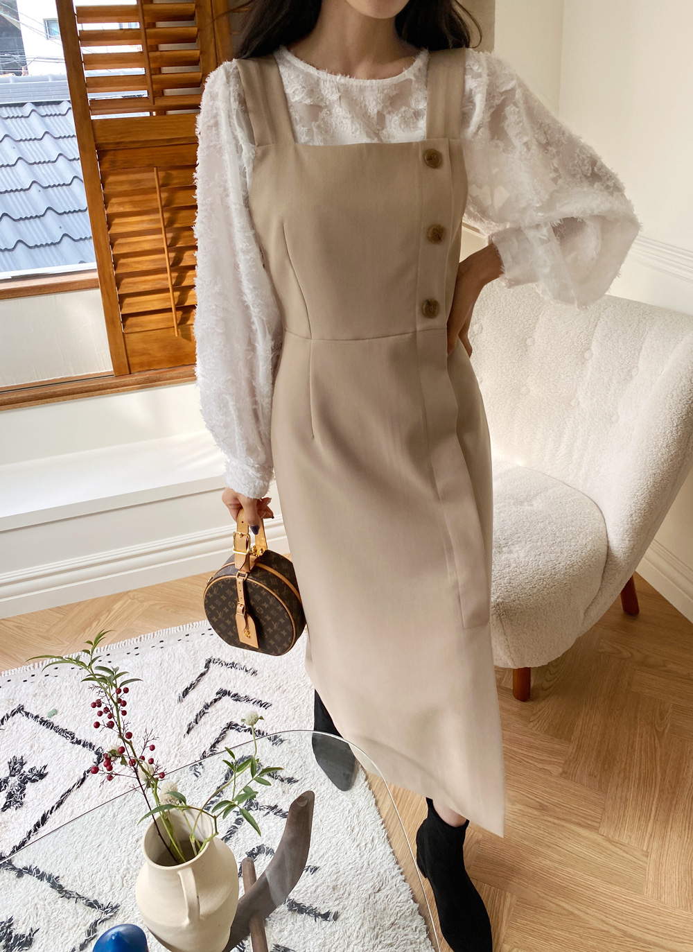 ボタンビスチェワンピース・全3色 | DHOLIC | 詳細画像5