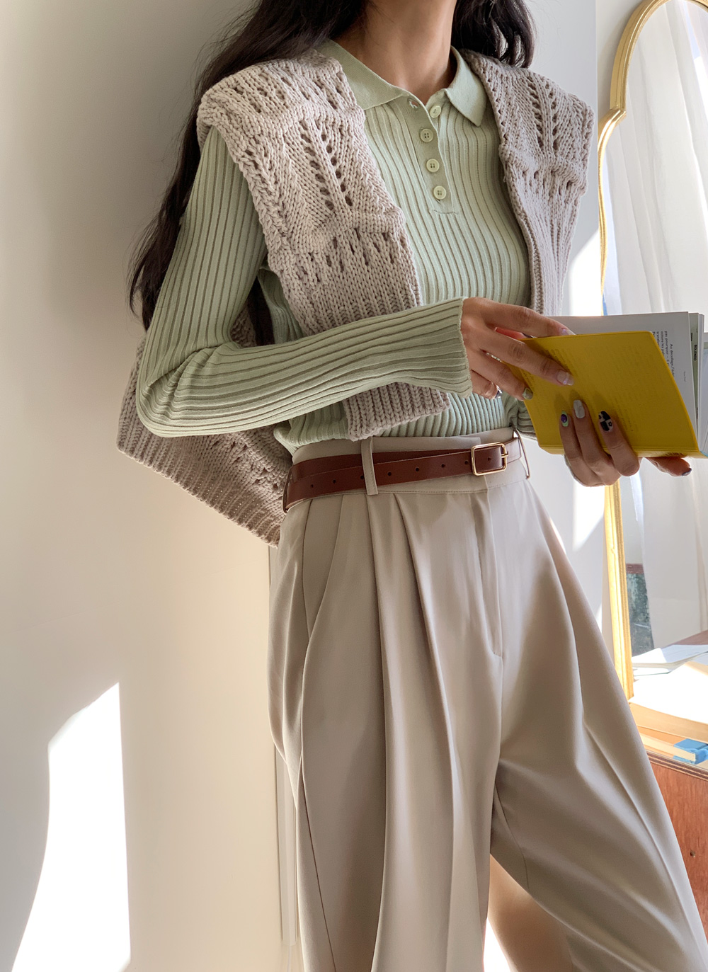 ポロカラーリブニット・全6色 | DHOLIC | 詳細画像13