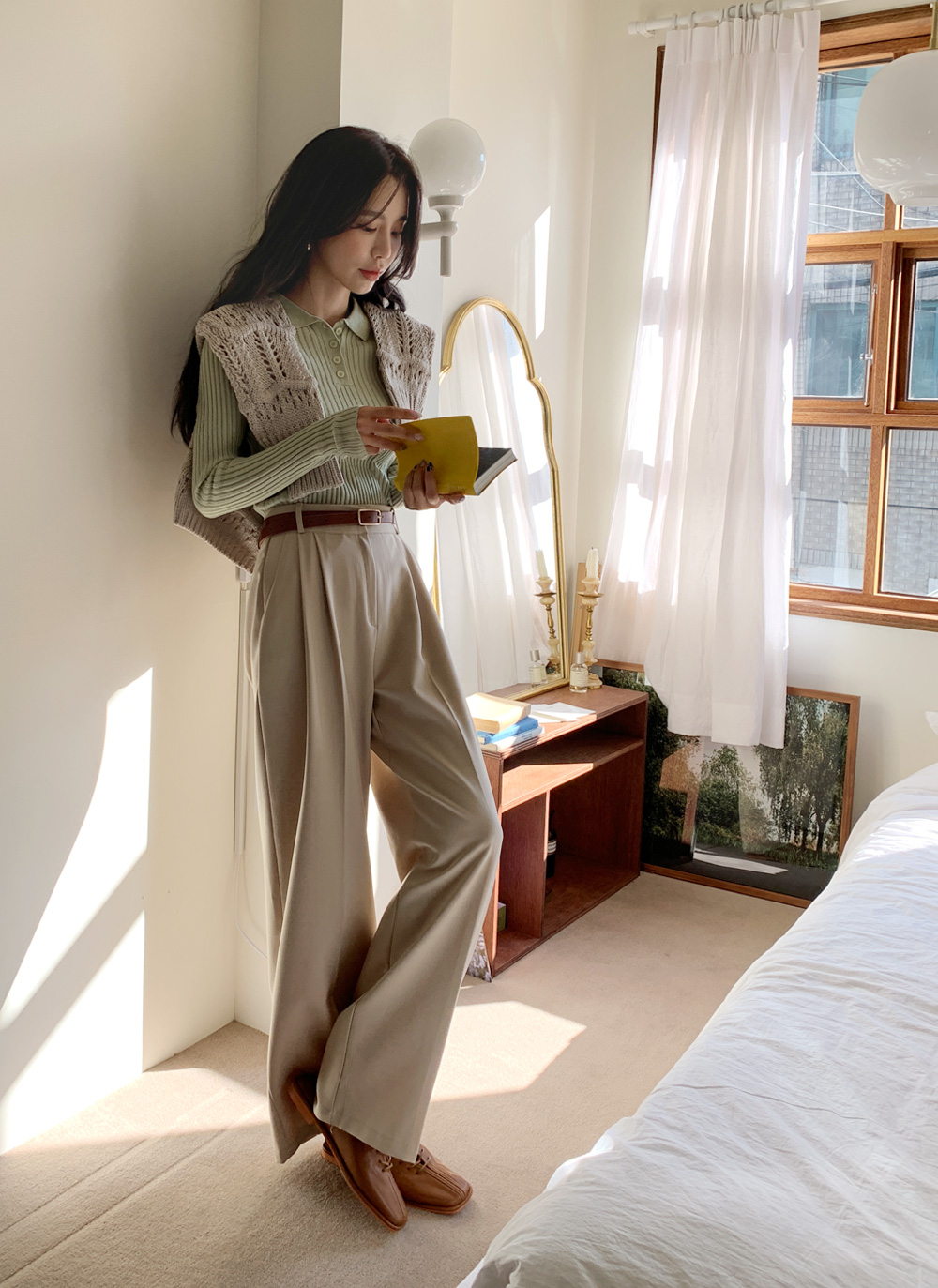 ポロカラーリブニット・全6色 | DHOLIC | 詳細画像14