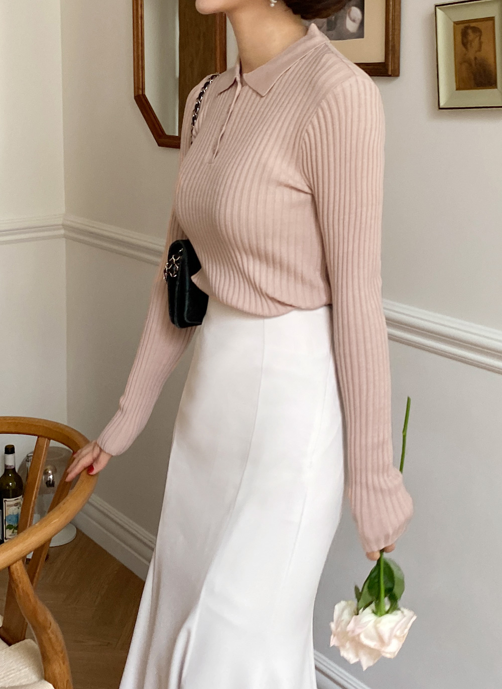 ポロカラーリブニット・全6色 | DHOLIC | 詳細画像21