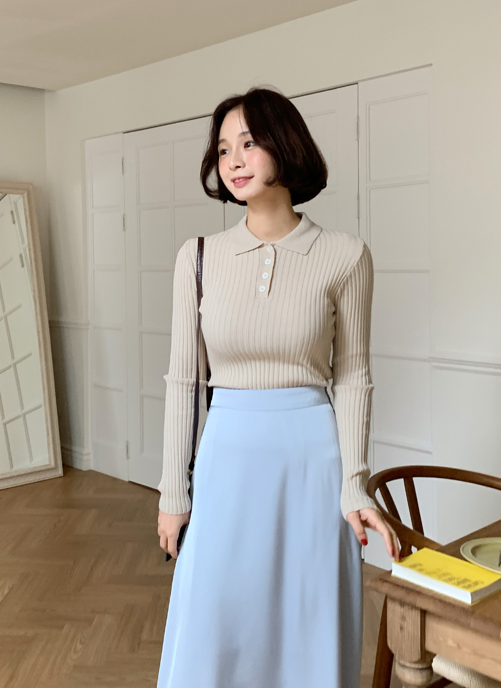 ポロカラーリブニット・全6色 | DHOLIC | 詳細画像23