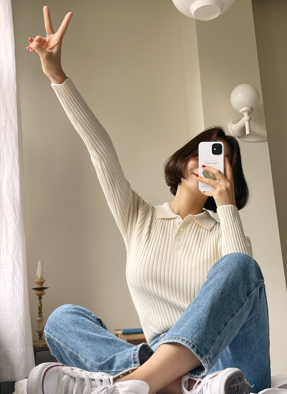 ポロカラーリブニット・全6色 | DHOLIC | 詳細画像27