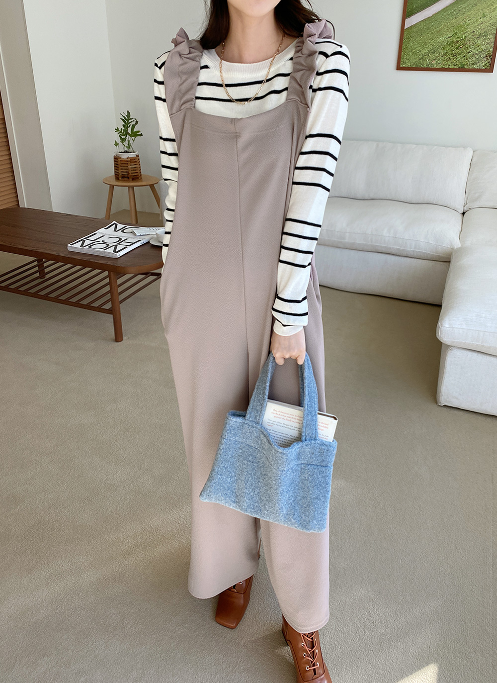 新品未使用COCODEAL プリーツフリルオールインワン　アイボリー　S 新品未使用COCODEAL プリーツフリルオールインワン アイボリー S