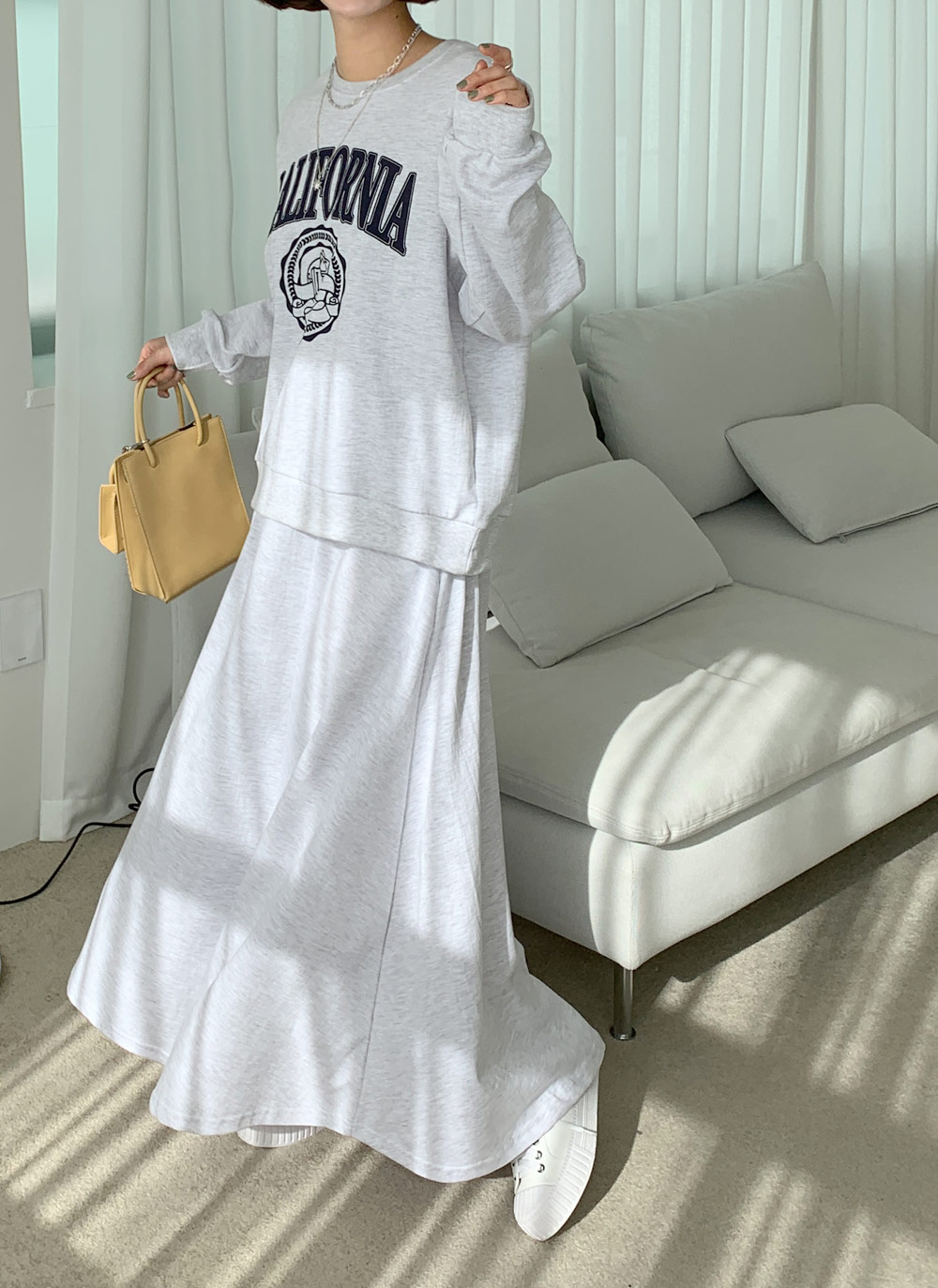 レタリングスウェット&ロングスカートSET・全4色 | レディース