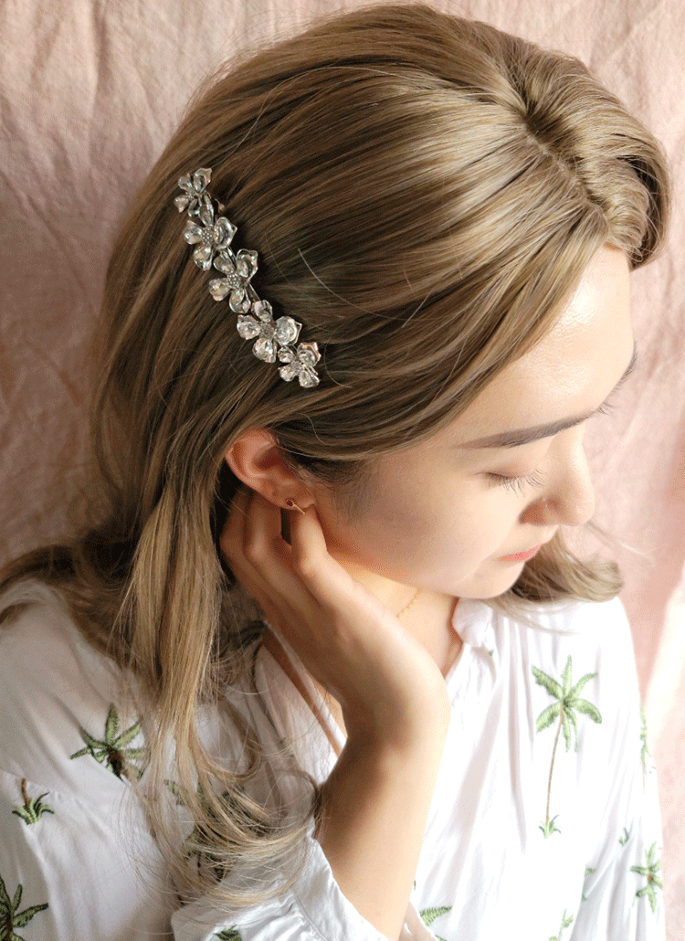 フラワーモチーフバレッタ花春夏秋冬 アクセサリー ヘアアクセサリー Soo Soo スーアンドスー ファッション総合通販 Dholic