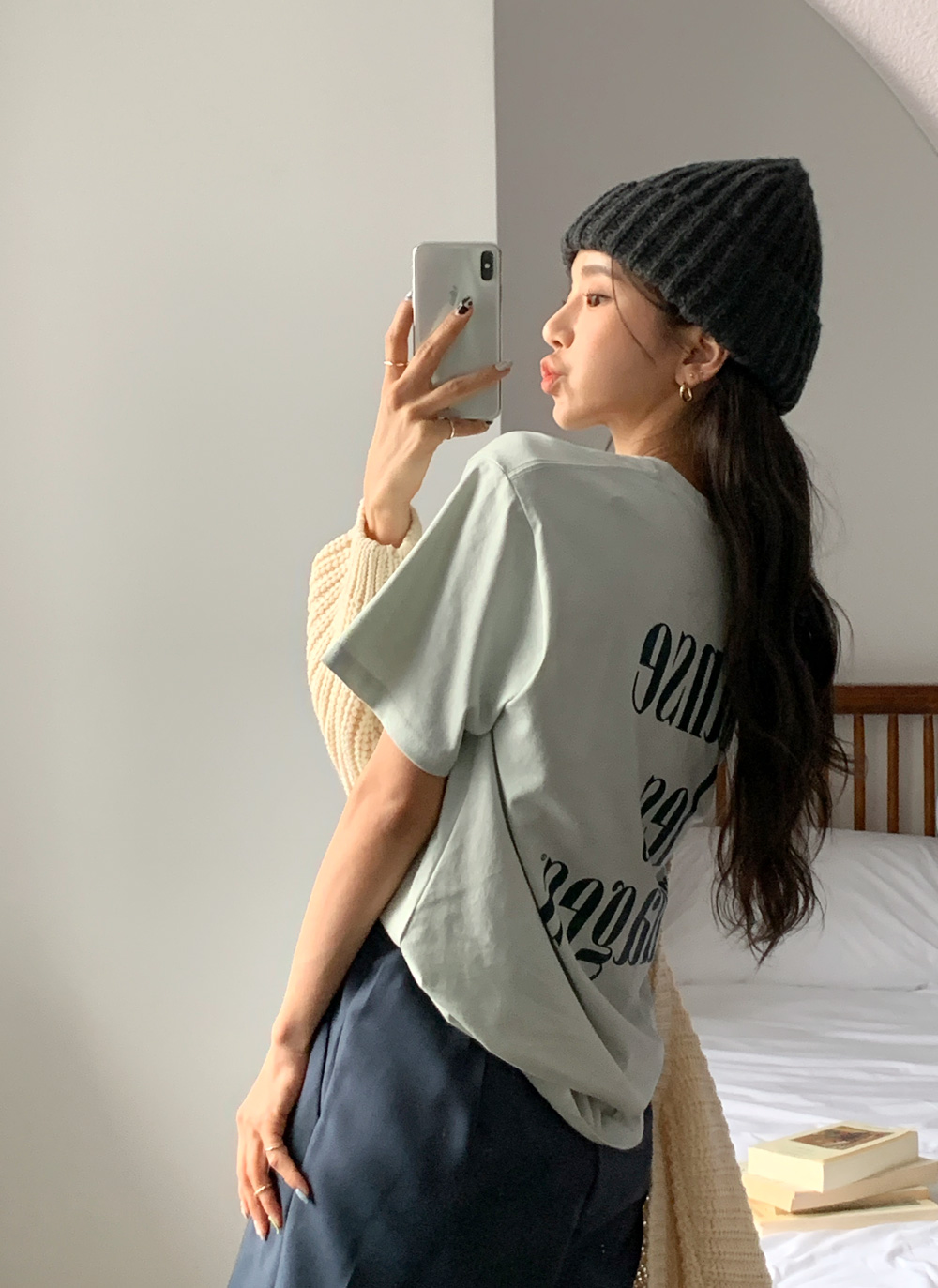 英字レタリング半袖Tシャツ・全4色 | レディースファッション