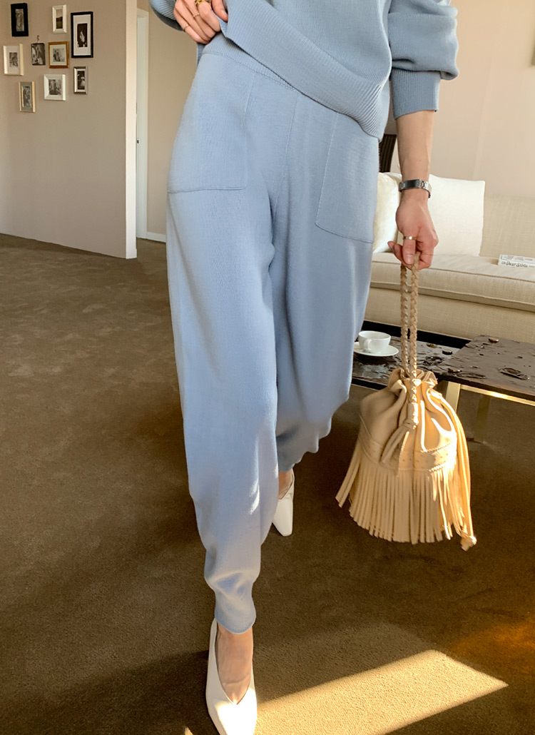 ウエストゴムリブポケット無地ニットジョガーパンツ秋冬 パンツ パンツ Dholic Ladies ディーホリックレディース ファッション総合通販 Dholic